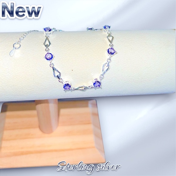 Exclusively Fancy Other - New .925 Sterling Silver Purple Amethyst Bracelet